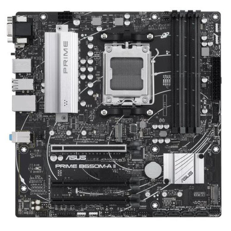 Asus PRIME B650M-A II-CSM - Corporate Stable Model, AMD B650, AM5, Micro ATX, 4 DDR5, VGA, HDMI, DP, 2.5G LAN, 2x M.2