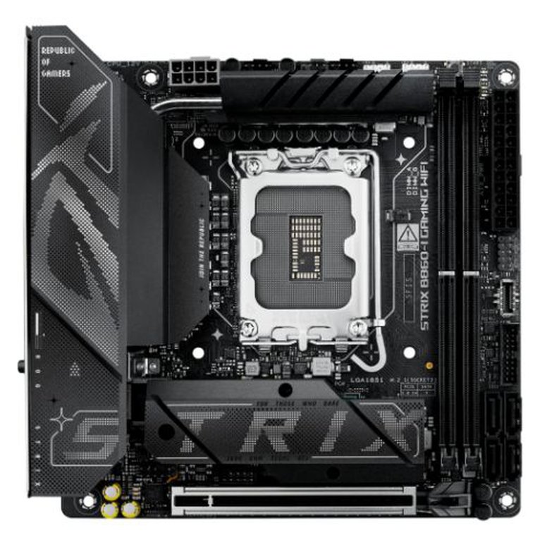Asus ROG STRIX B860-I GAMING WIFI, Intel B860, 1851, Mini ITX, 2 DDR5, HDMI, DP, TB4, Wi-Fi 7, 2.5G LAN, 2x M.2