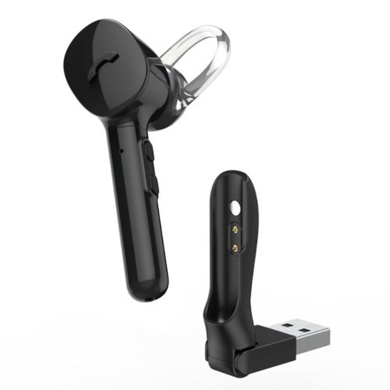 Hama (MyVoice1300) Mono-Bluetooth Headset, Multipoint Technology, Voice Control, 4 Hours Talk Time, USB Charging Station, Black 