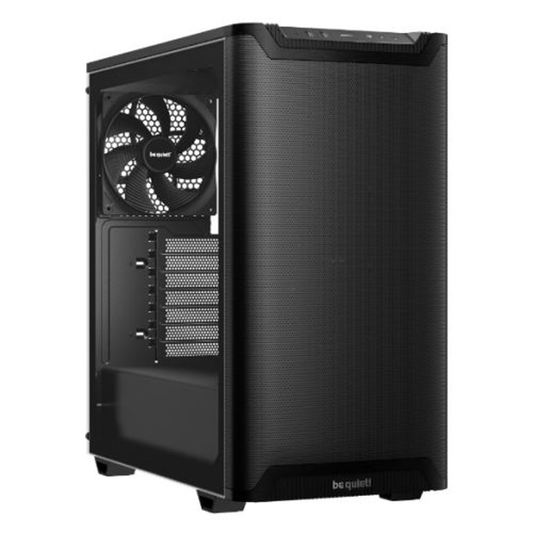 Be Quiet! Pure Base 501 Airflow Window Gaming Case w/ Glass Side, ATX, Compact Design, 2 Pure Wings 3 Fans, High Airflow Front & Top, USB-C, Black