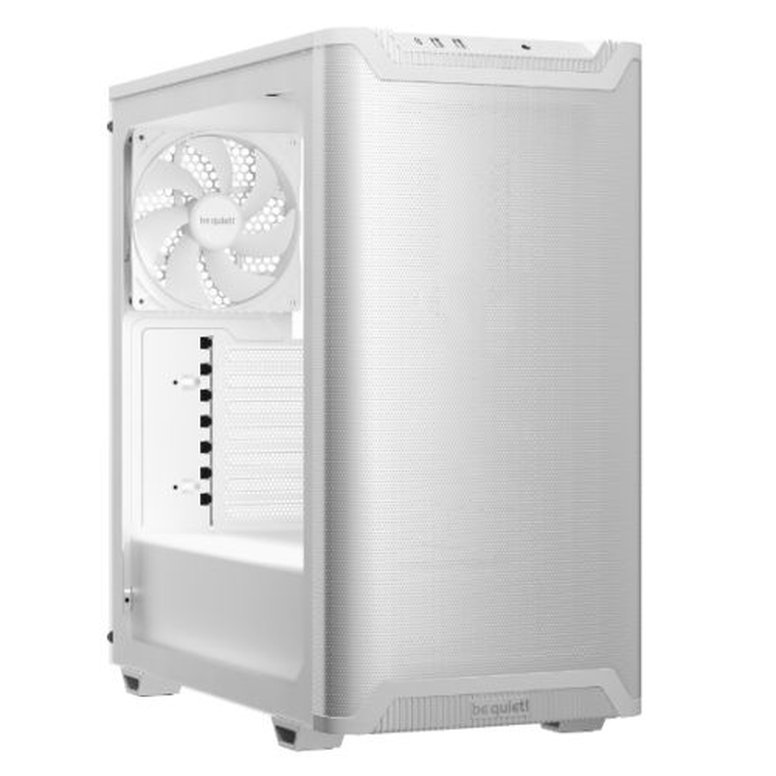 Be Quiet! Pure Base 501 Airflow Window Gaming Case w/ Glass Side, ATX, Compact Design, 2 Pure Wings 3 Fans, High Airflow Front & Top, USB-C, White