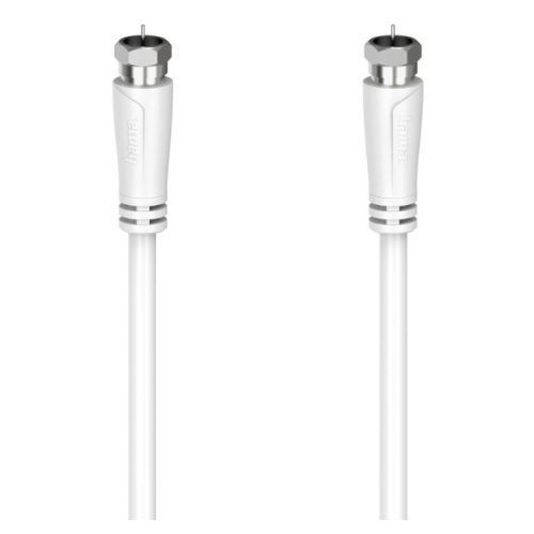 Hama SAT Connection Cable, F-Plug to F-Plug, 90dB, 3 Metres, White