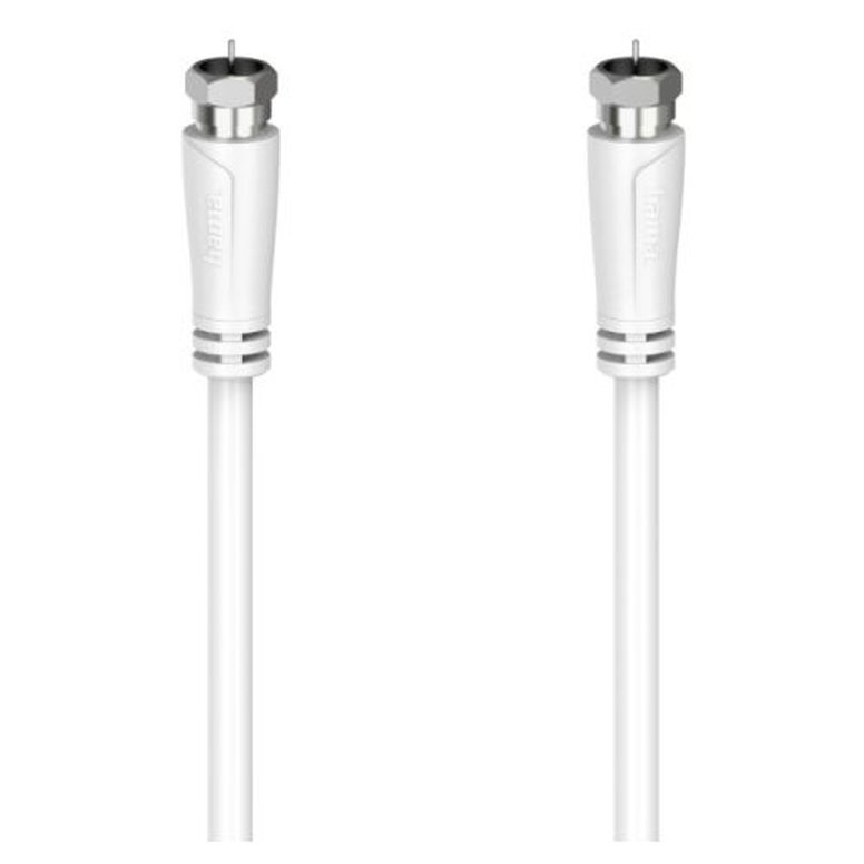 Hama SAT Connection Cable, F-Plug to F-Plug, 90dB, 1.5 Metre, White