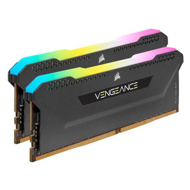 Corsair Vengeance RGB Pro SL 32GB Kit (2 x 16GB), DDR4, 3200MHz, CL16, XMP 2.0, Black, DIMM Memory, Ryzen Optimised 