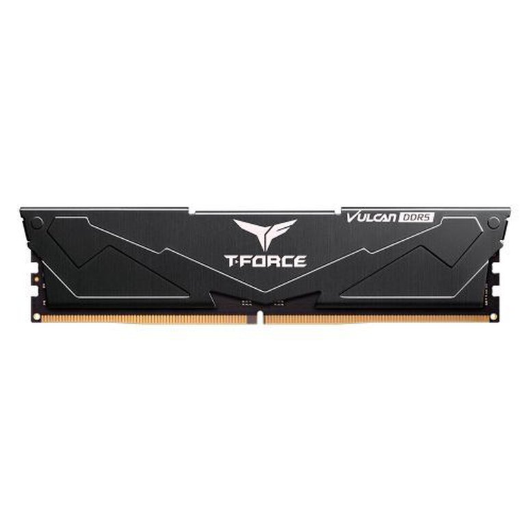 Team T-Force Vulcan 16GB, DDR5, 6000MHz, CL38, ECC, AMD EXPO & Intel XMP 3.0, PMIC, DIMM Memory, Black, OEM (Anti Static Bag)