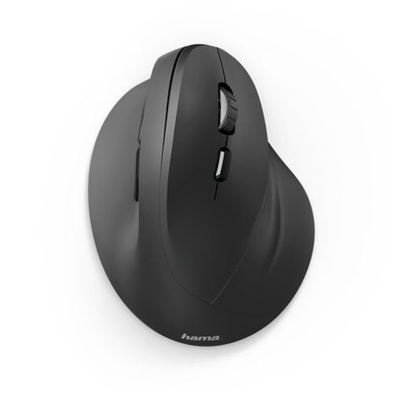 Hama Vertical Ergonomic EMW-500 Wireless Optical Mouse, 6 Buttons, 1000-1800 DPI, Black *Right Handed version*