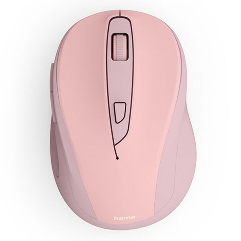 Hama WM-400 Compact Wireless Optical Mouse, 6 Buttons, 800-1600 DPI, Pink