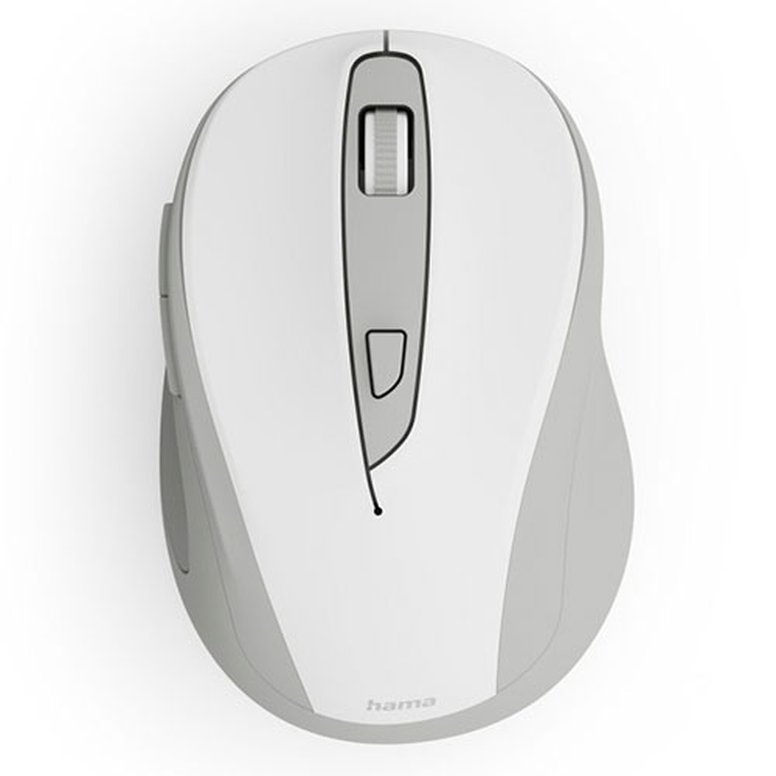Hama WM-400 Compact Wireless Optical Mouse, 6 Buttons, 800-1600 DPI, White