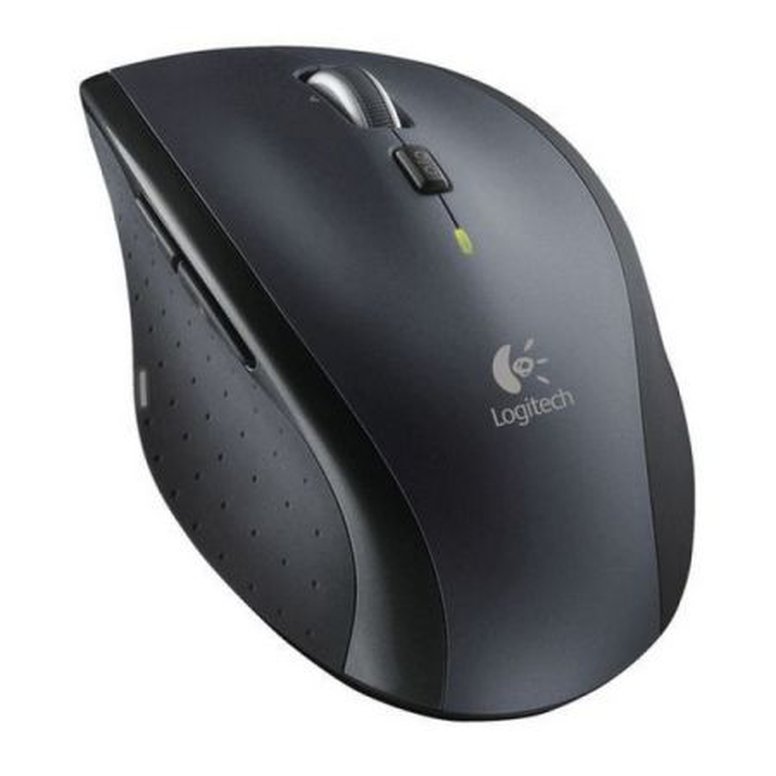 Logitech M705 Marathon Wireless Optical Mouse, Dual-mode Scrolling, Customisable Buttons, 1000DPI, Charcoal 