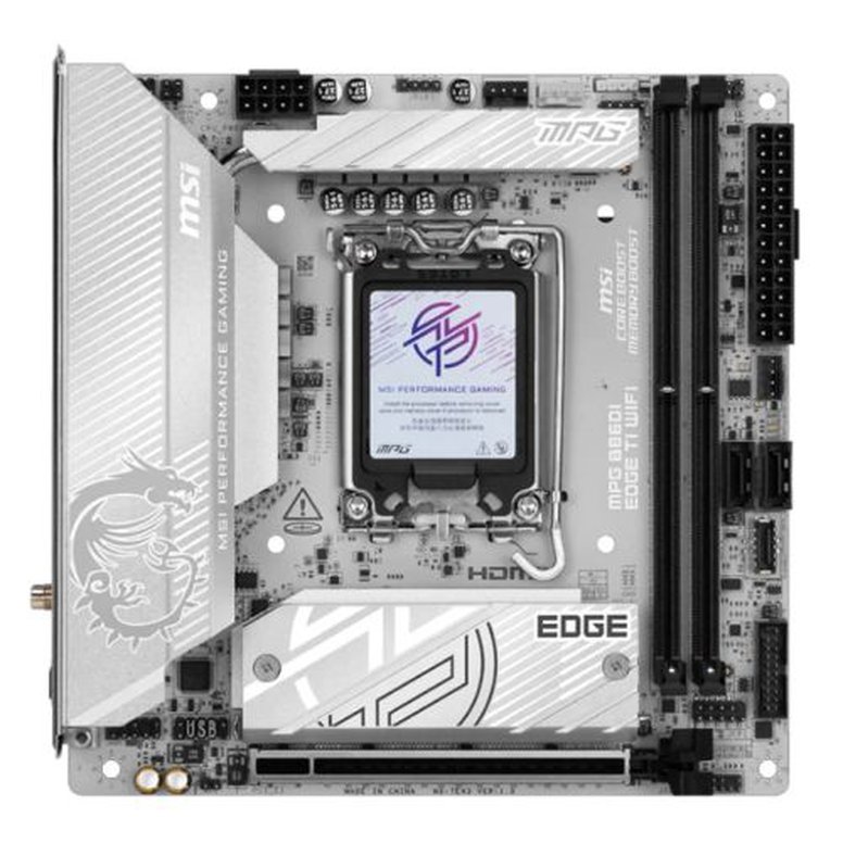 MSI MPG B860I EDGE TI WIFI, Intel B860, 1851, Mini ITX, 2 DDR5, HDMI, TB4, Wi-Fi 7, 5G LAN, 2x M.2