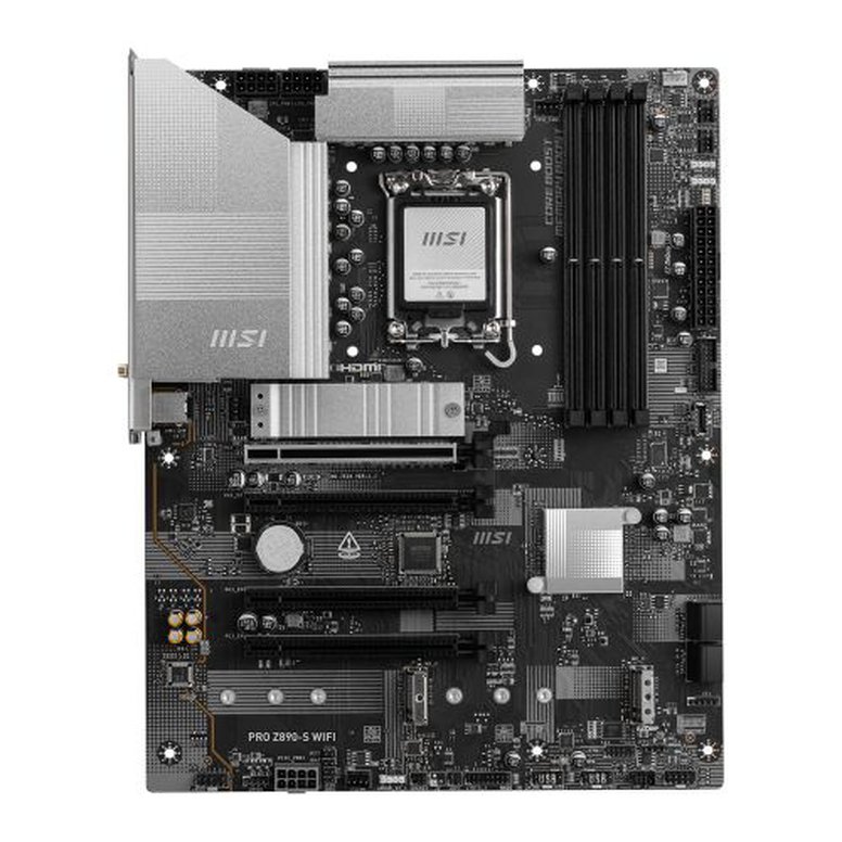 MSI PRO Z890-S WIFI, Intel Z890, 1851, ATX, 4 DDR5, HDMI, DP, TB4, Wi-Fi 7, 2.5G LAN, 3x M.2