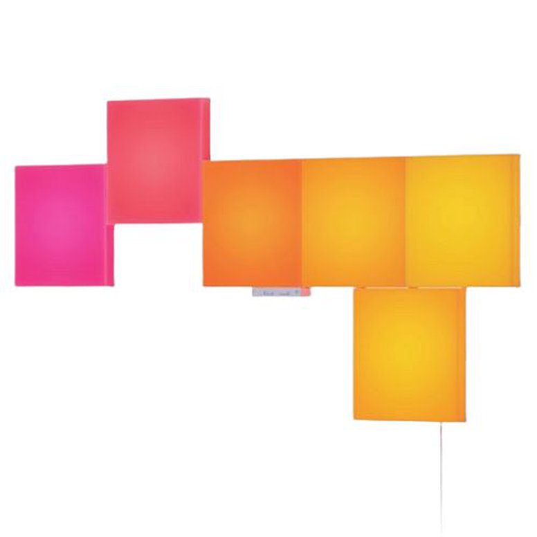 Nanoleaf RGB Blocks Squares Smarter Kit (6-Pack), Create an Illuminated Display, Large Panels, Screen Mirror/Music Reaction, App/Voice/Manual Control
