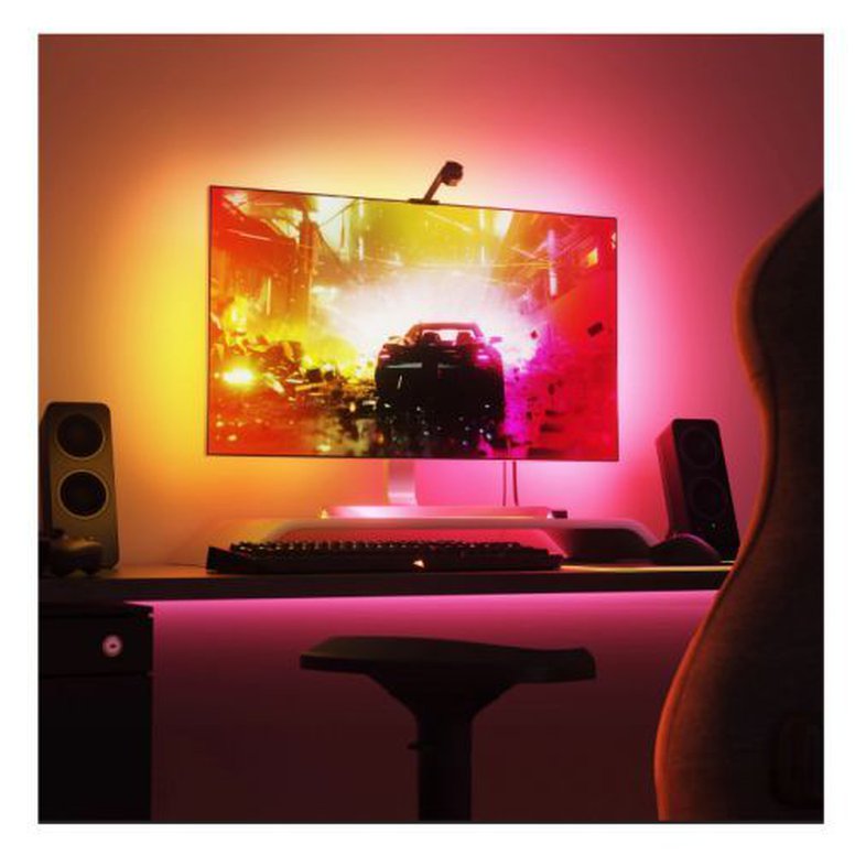 Nanoleaf 4D Screen Real-time Mirroring + Lightstrip Kit, ARGB, Mirrors Action/Music on PC/TV using Camera, 4 Metre, For Monitors/TVs up to 65"