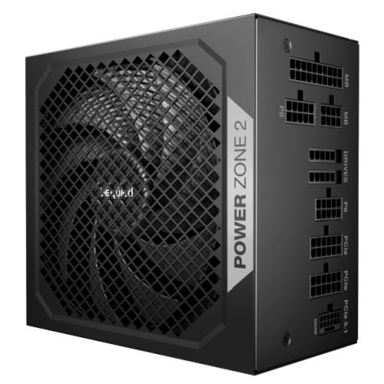 Be Quiet! 750W Power Zone 2 PSU, Fully Modular, 80+ Platinum, Cybenetics Platinum, Semi-Passive Zero-RPM Cooling, ATX 3.1, PCIe 5.1