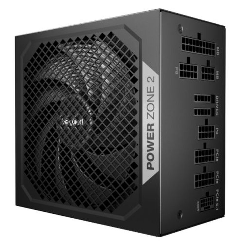 Be Quiet! 850W Power Zone 2 PSU, Fully Modular, 80+ Platinum, Cybenetics Platinum, Semi-Passive Zero-RPM Cooling, ATX 3.1, PCIe 5.1