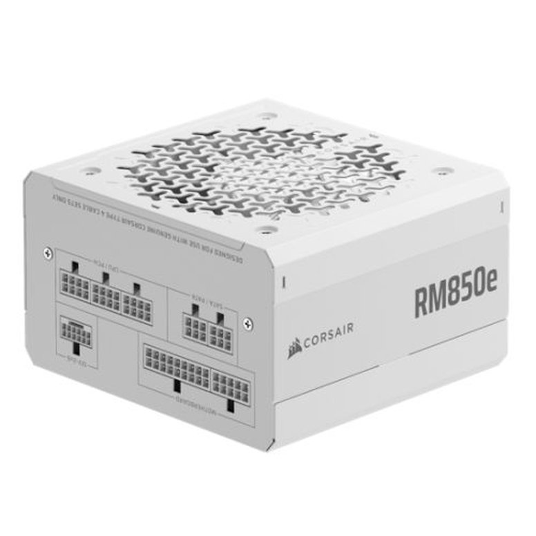 Corsair 850W RMe Series RM850e PSU, Fully Modular, Low-Noise, Cybenetics Gold, Zero RPM Mode, ATX 3.1, PCIe 5.1, White