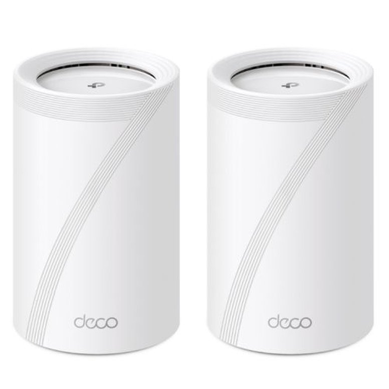 TP-LINK (DECO BE65) BE9300 Tri-Band Whole Home Mesh Wi-Fi 7 System, 2 Pack, 4x 2.5G Ports, MLO, Wireless/Wired Combined Backhaul