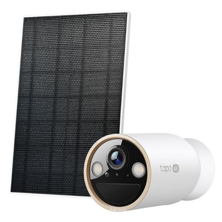 TP-LINK (TAPO C460 KIT) Smart Battery-Powered 4K Outdoor Security Camera and Solar Panel, 10000mAh Battery, Colour Night Vision, AI Detection, Alarms, 2-Way Audio, No Hub Required